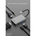 WiWU Alpha A513HVP 5 in 1 USB Type C HUB Gray